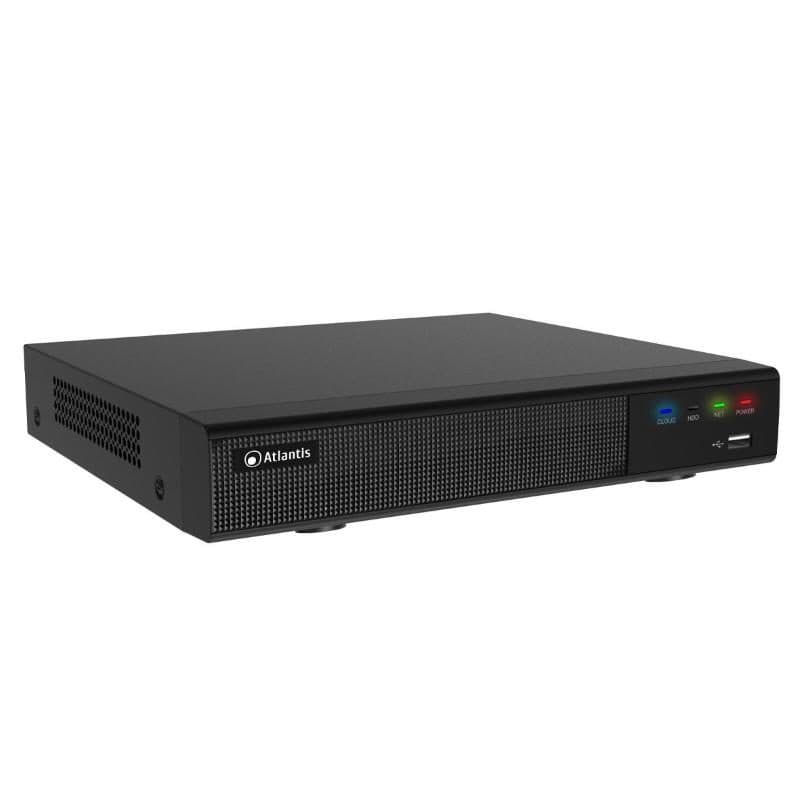 Videoregistratore NVR 9 canali di cui 4 PoE, 8 Mpx 25 fps, switch 4 porte PoE 45 W, HDMI 4K/VGA - Atlantis A11-NVR0904P-AK
