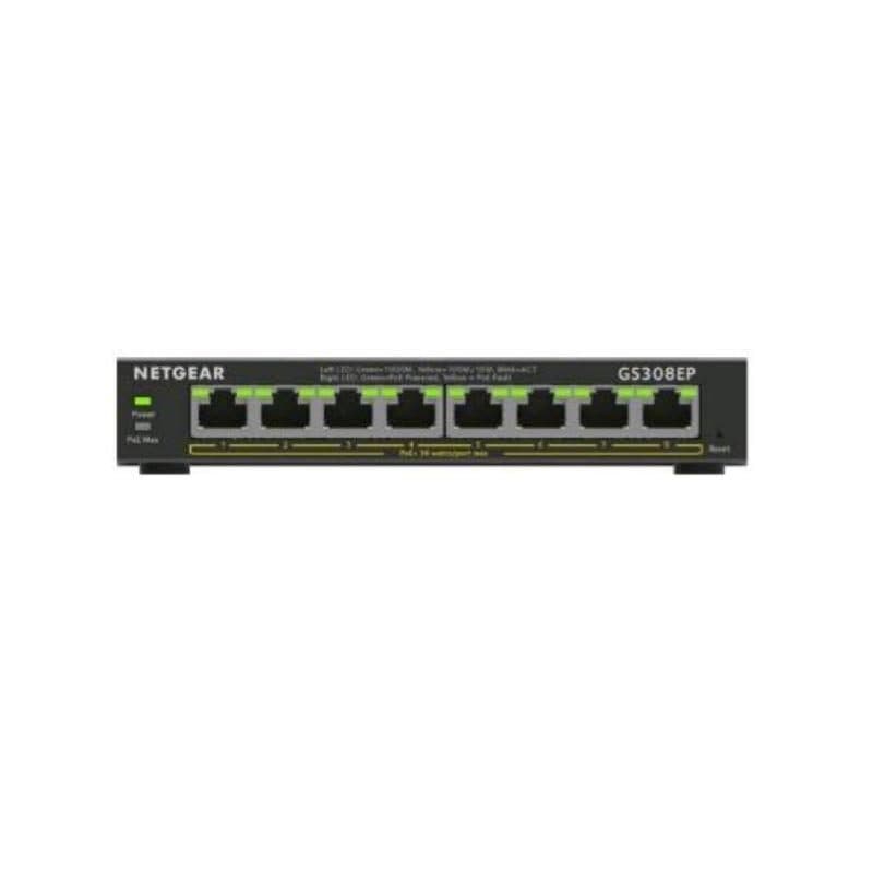 Switch gestito L2/L3 8 x 10/100/1000 PoE+ 62 W desktop - NETGEAR GS308EP-100PES