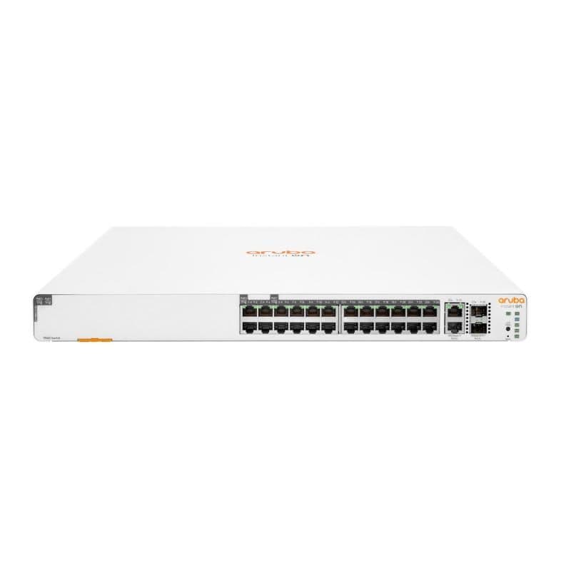 Switch 24 porte Gigabit PoE + 2 x 10GbE + 2 x 10 Gb SFP+ PoE 370 W - HPE Aruba