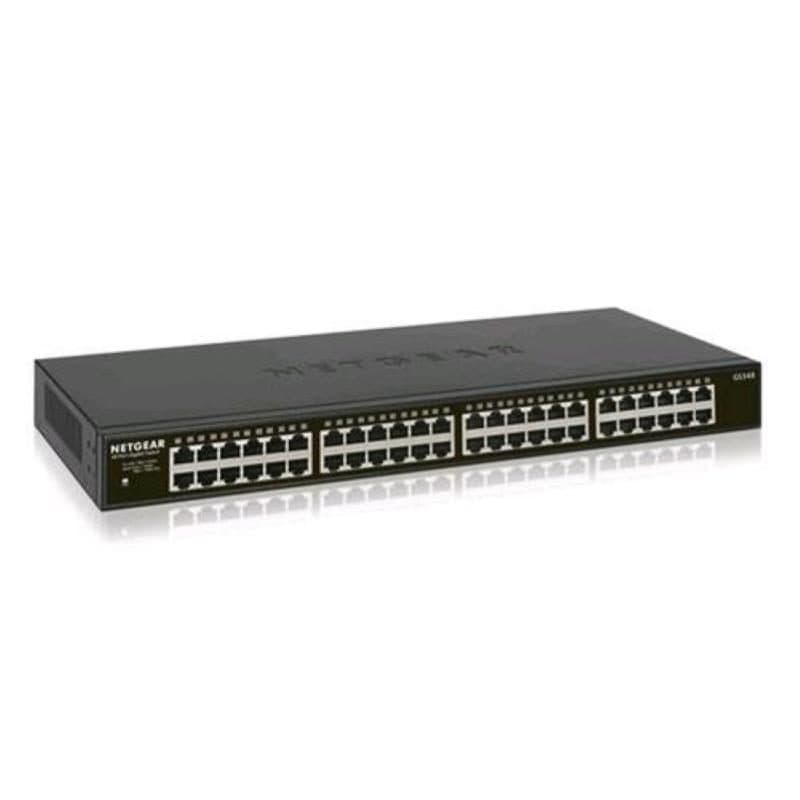Switch 48 porte non gestito Gigabit Ethernet (10/100/1000) nero 1U - NETGEAR GS348-100EUS
