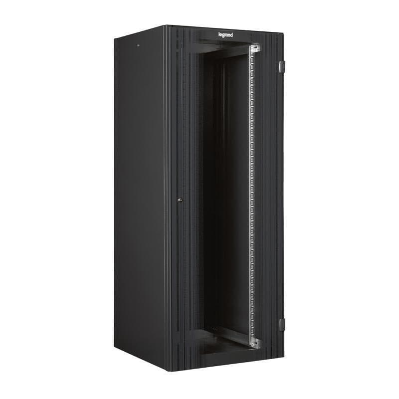Armadio rack da pavimento 42U 2026x800x800 con porta in vetro e 2 montanti anteriori RAL 7016 - Legrand