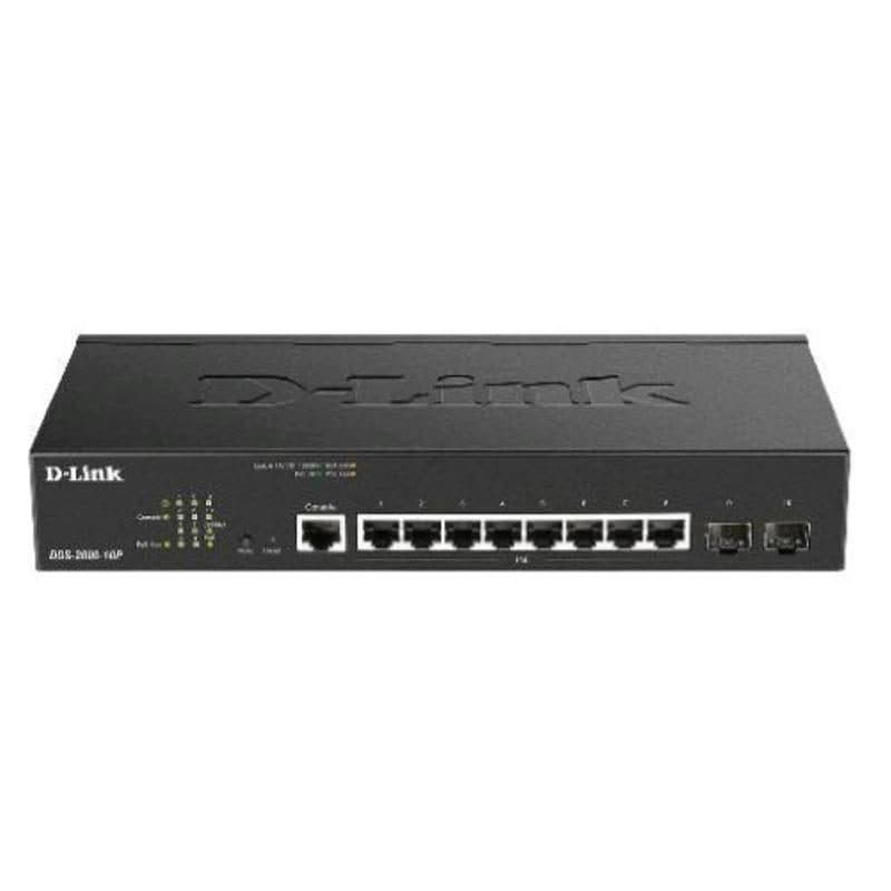 Switch 8 porte PoE gestito L2 L3 Gigabit Ethernet 10/100/1000 2 SFP nero - D-Link DGS-2000-10P