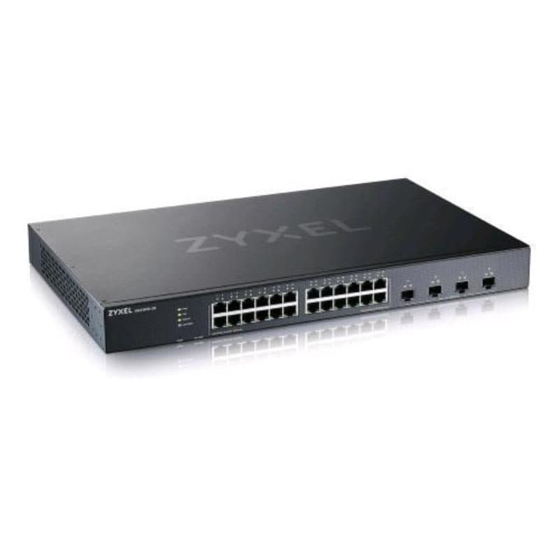 Switch di rete nero 24 porte Gigabit 4 porte 10GbE SFP+ IPv6 VLAN - Zyxel XGS1935-28