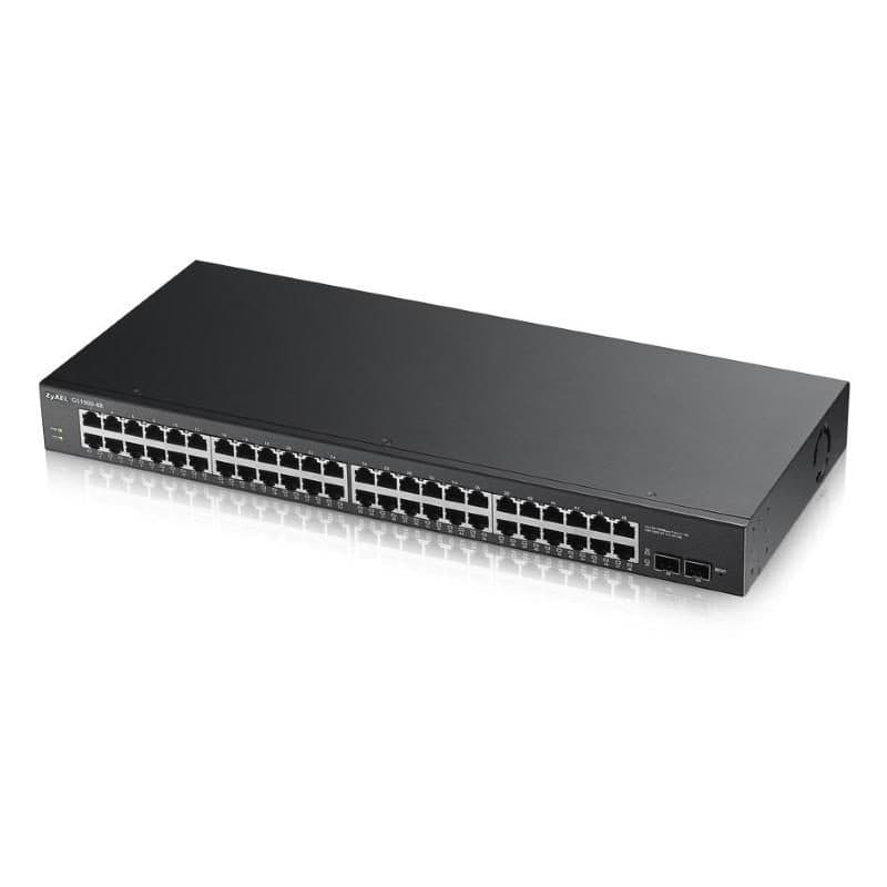 Switch 48 porte Gigabit + 2 porte SFP Gigabit, IPv6, VLAN, rack 19 pollici - Zyxel GS1900-48-EU0102F