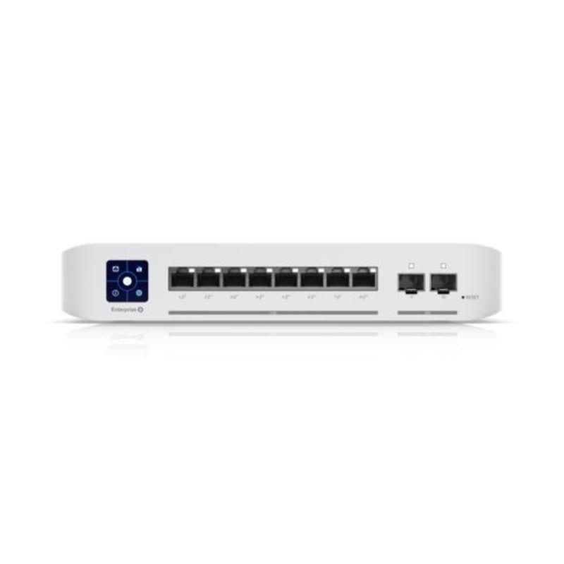 Switch 10 porte L3 con 8 porte 2.5GbE RJ45 802.3at PoE+ e 2 porte 10G SFP+ - Ubiquiti USW-Enterprise-8-PoE