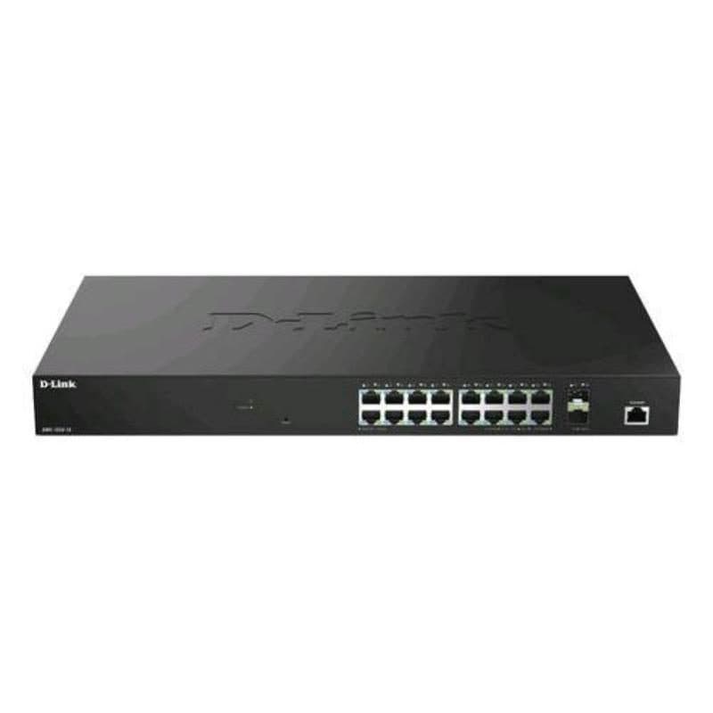 Switch di rete gestito L2+ 18 porte - 16 x 10/100/1000/2.5G + 2 x 10 Gigabit SFP+ desktop - D-Link DMS-1250-18