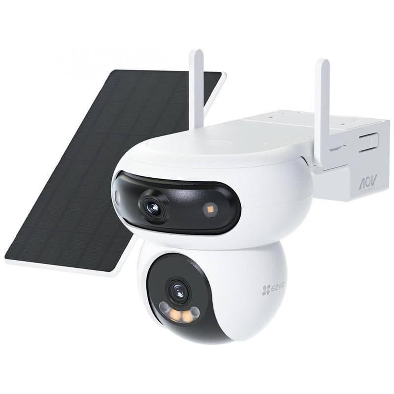 Kit telecamera motorizzata da esterno a batteria Wi-Fi + 4G + pannello solare, doppio obiettivo 2K+ - EZVIZ HB90X Dual 4G