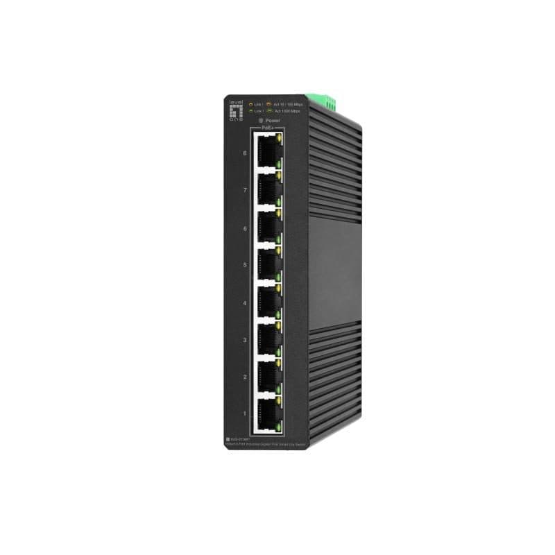 Switch di rete gestito L2 Gigabit Ethernet (10/100/1000) con supporto Power over Ethernet (PoE) nero - LevelOne IGS-2108P