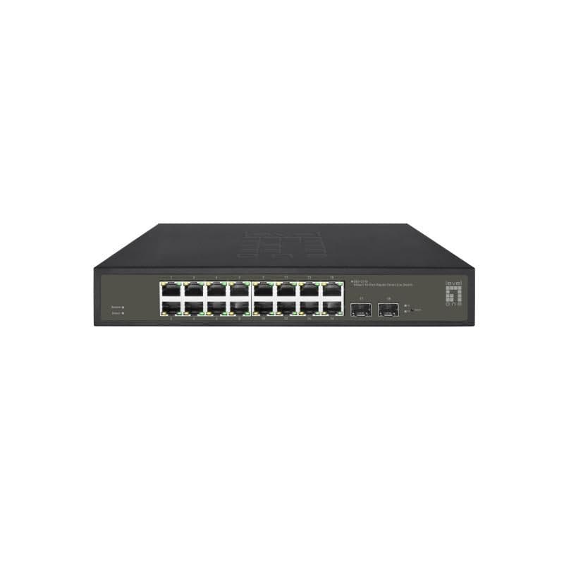 Switch di rete gestito L2 Gigabit Ethernet (10/100/1000) nero - LevelOne GES-2118