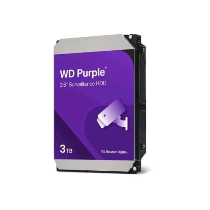 Hard disk WD Purple SATA3 3TB 3.5 pollici IntelliPower cache 128MB 24x7 ideale per DVR/PVR - WD34PURZ