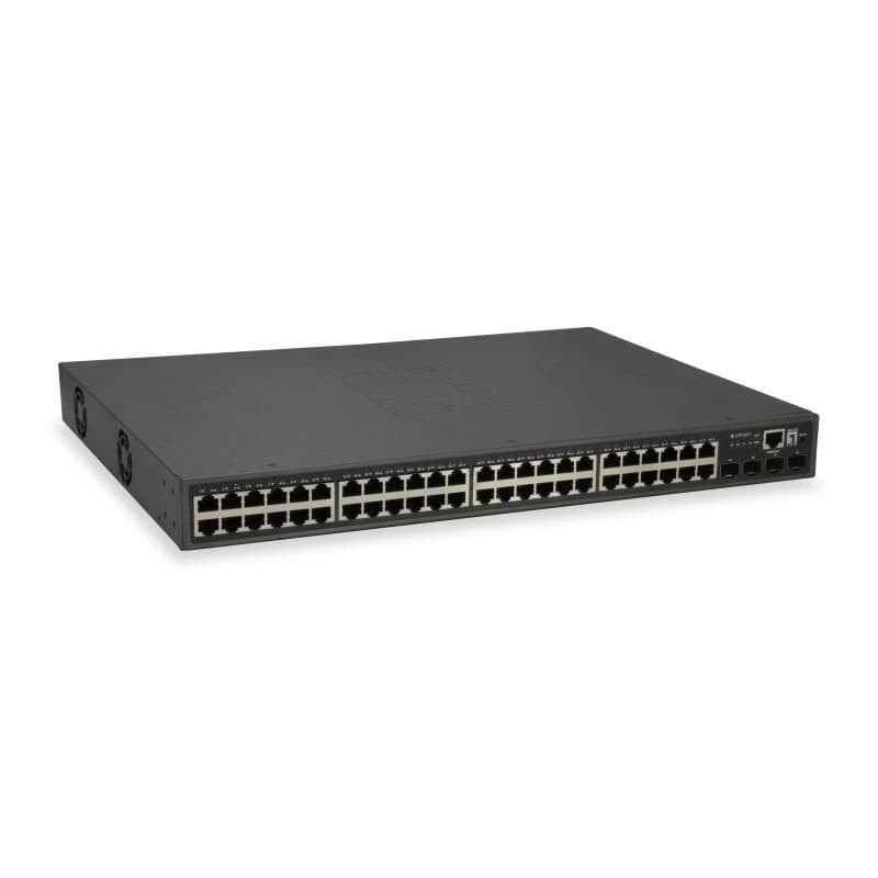 Switch di rete gestito L3 Gigabit Ethernet (10/100/1000) con supporto Power over Ethernet (PoE) grigio - LevelOne GTP-5271
