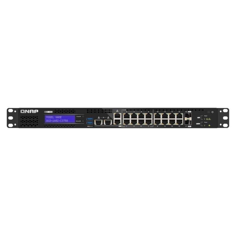 Switch di rete gestito L2 2.5G Ethernet (100/1000/2500) nero, grigio - QNAP QGD-1602-C3758-16G