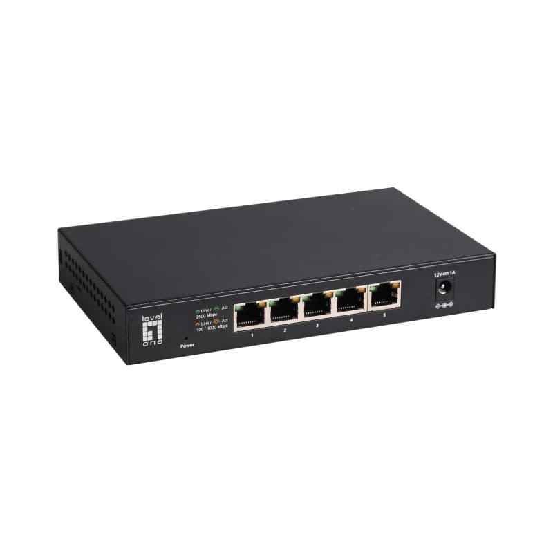 Switch di rete non gestito 2.5G Ethernet (100/1000/2500) nero - LevelOne GEU-0525
