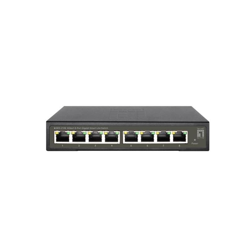 Switch di rete gestito L2 Gigabit Ethernet (10/100/1000) nero - LevelOne GES-2108