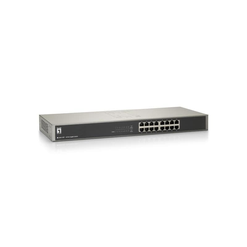 Switch di rete non gestito Gigabit Ethernet (10/100/1000) nero, grigio - LevelOne GSW-1657