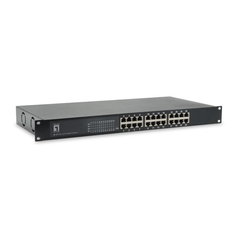 Switch di rete non gestito Gigabit Ethernet (10/100/1000) con supporto Power over Ethernet (PoE) nero - LevelOne GEP-2421W150