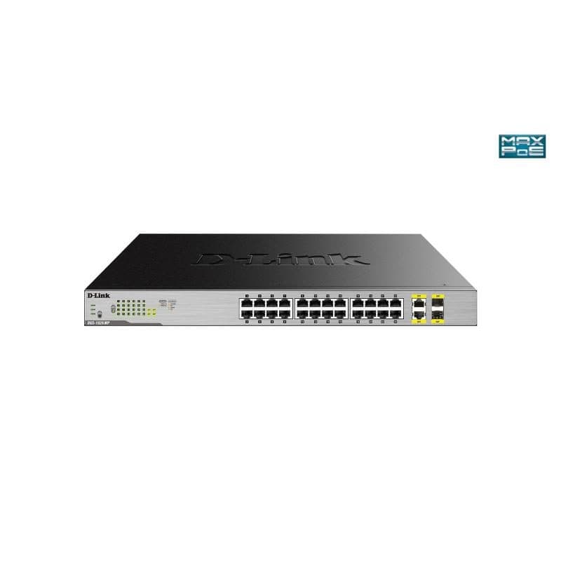 Switch di rete non gestito Gigabit Ethernet (10/100/1000) con supporto PoE nero, grigio - D-Link DGS-1026MP