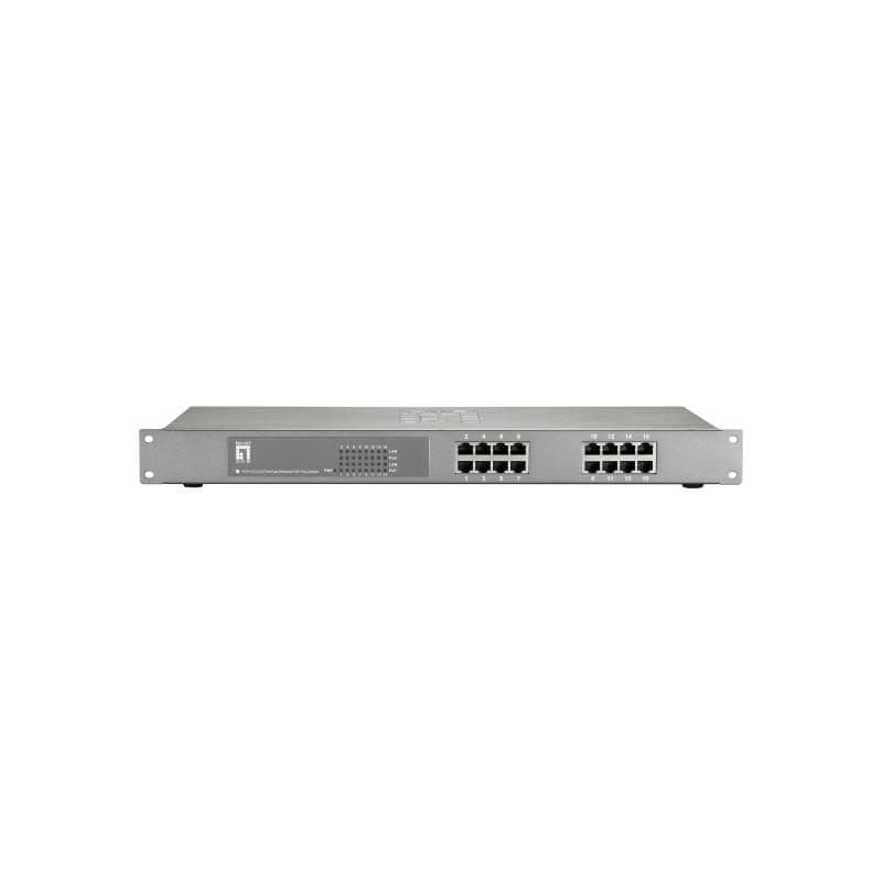 Switch di rete Fast Ethernet (10/100) con supporto Power over Ethernet (PoE) grigio - LevelOne FEP-1612W150