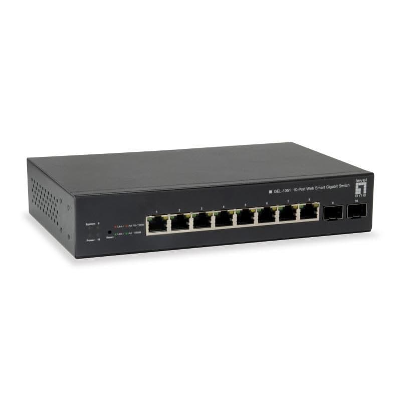Switch di rete gestito L2/L3/L4 Gigabit Ethernet (10/100/1000) con supporto PoE nero - LevelOne GEP-1051