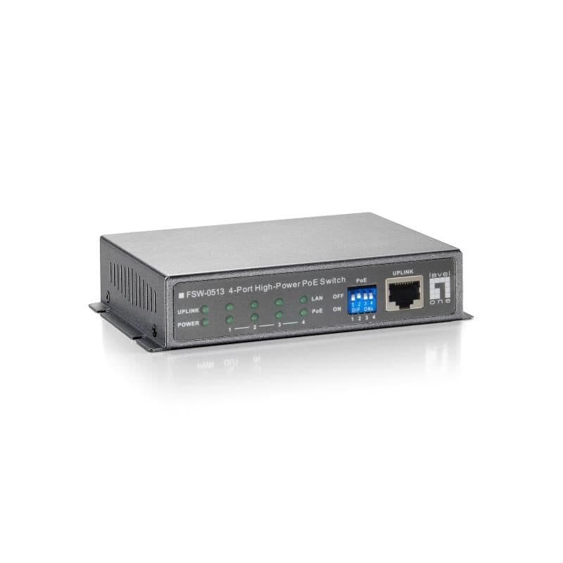 Switch di rete Fast Ethernet (10/100) con supporto Power over Ethernet (PoE) nero, grigio - LevelOne FSW-0513