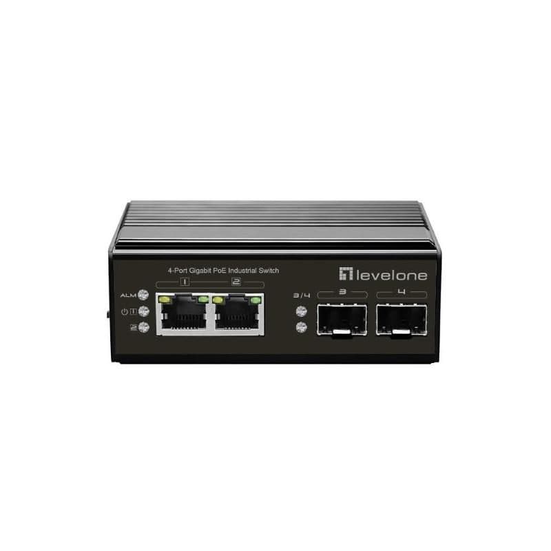 Switch di rete non gestito Gigabit Ethernet (10/100/1000) con supporto Power over Ethernet (PoE) nero - LevelOne IGP-0432