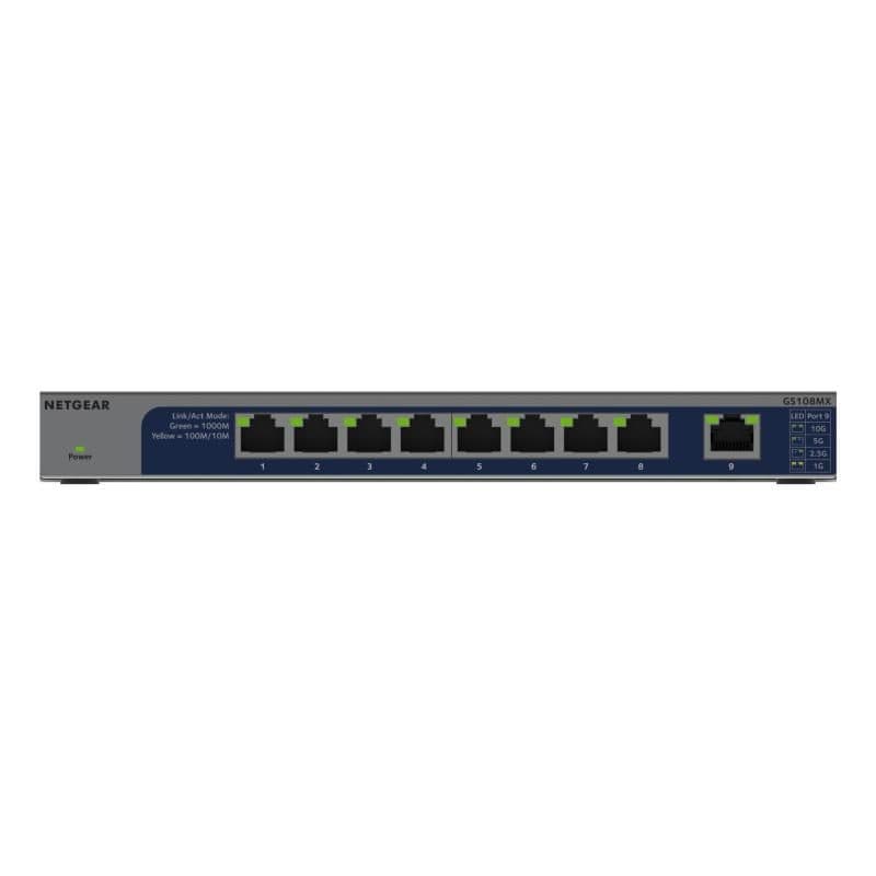 Switch di rete non gestito L2 Gigabit Ethernet (10/100/1000) montaggio da desktop/parete - NETGEAR GS108MX-100EUS