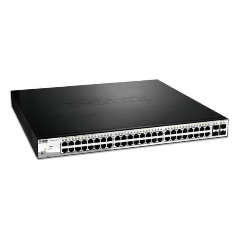 Switch EasySmart 52 porte Gigabit PoE 370 W 4 slot SFP/combo rackmount 19 pollici - D-Link
