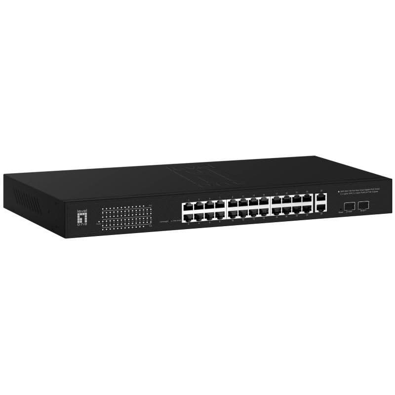 Switch di rete gestito L2 Gigabit Ethernet (10/100/1000) con supporto PoE 1U nero - LevelOne GEP-2841