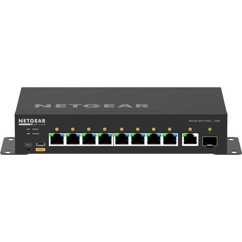 Switch di rete gestito L2/L3 Gigabit Ethernet (10/100/1000) con supporto PoE nero - NETGEAR GSM4210PD-100EUS