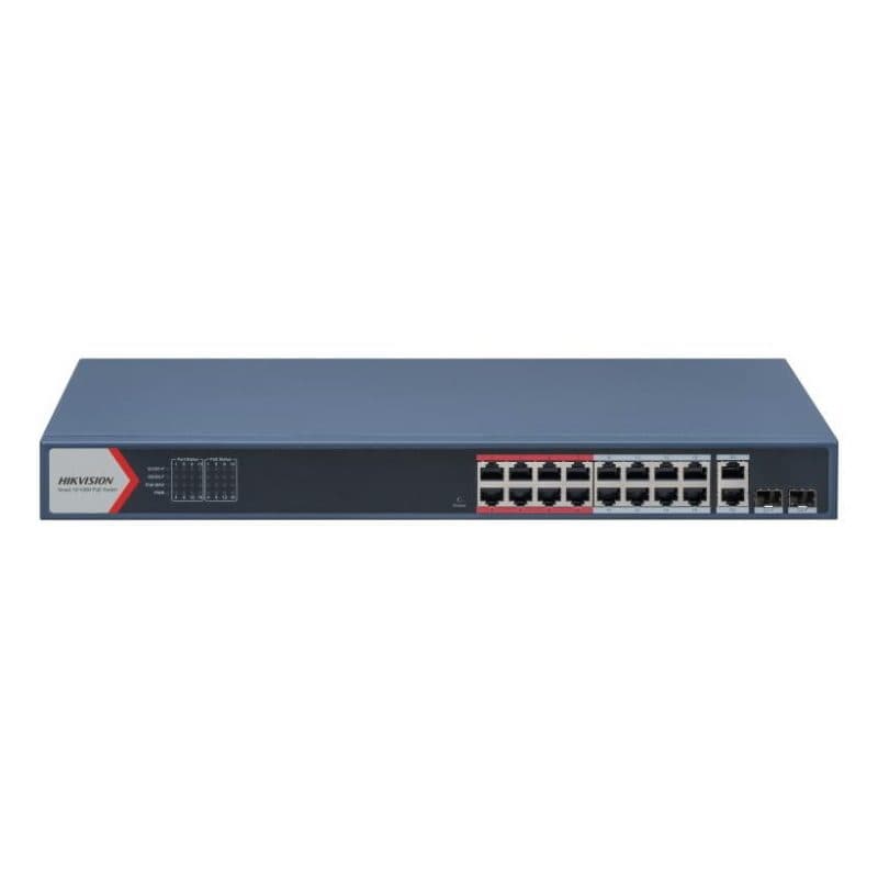 Switch smart managed PoE 10/100 con uplink Gigabit combo - Hikvision