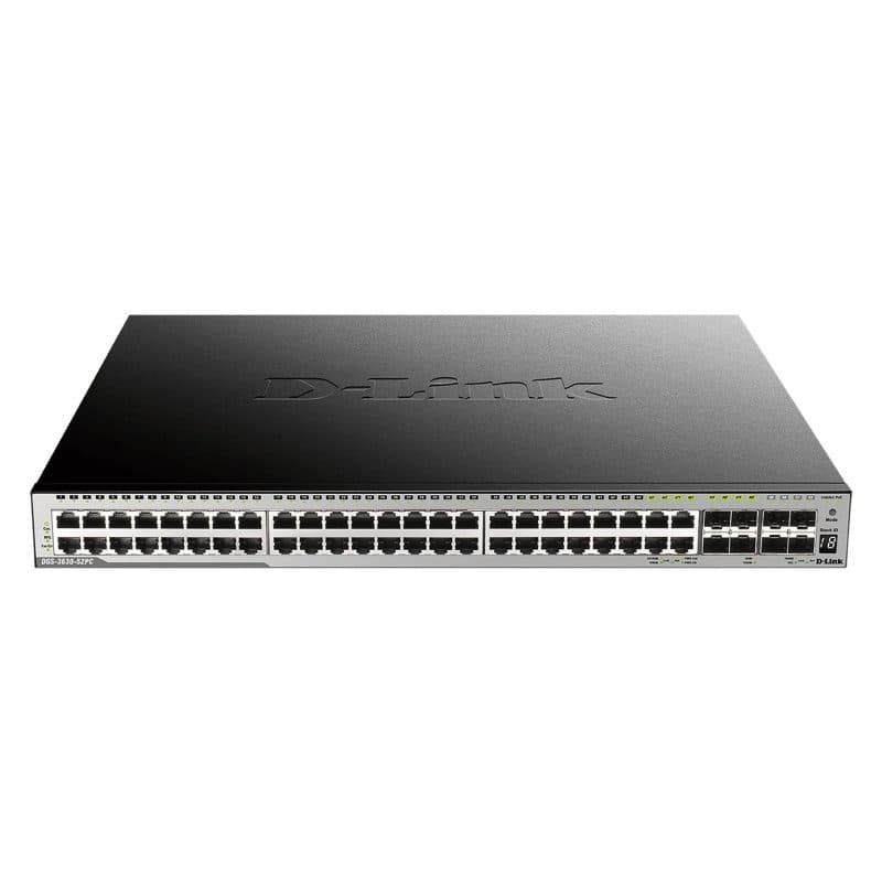 Switch di rete gestito L3 Gigabit Ethernet (10/100/1000) 1U nero - D-Link DGS-3630-52TC/SI/E