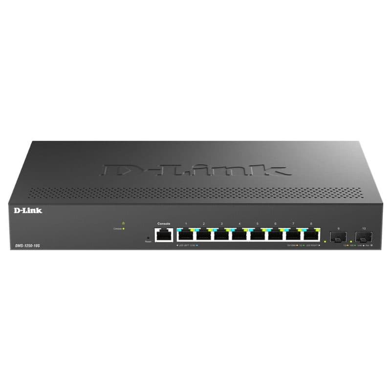 Switch di rete gestito 2.5G Ethernet (100/1000/2500) nero - D-Link DMS-1250-10S/E