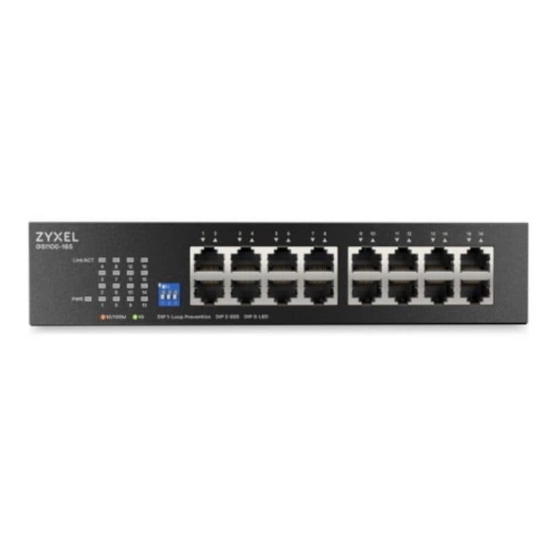 Switch non gestito 16 porte Gigabit desktop montabile su rack - Zyxel GS1100-16S-EU0101F