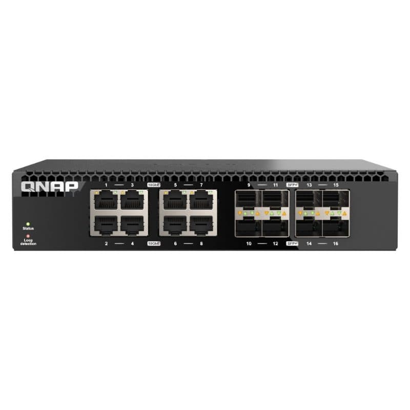 Switch di rete non gestito L2 10G Ethernet (100/1000/10000) nero - QNAP QSW-3216R-8S8T