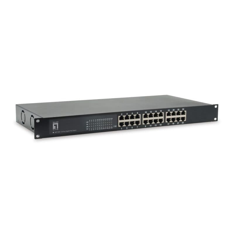 Switch di rete non gestito Gigabit Ethernet 10/100/1000 con supporto PoE, nero - LevelOne GEP-2421W630
