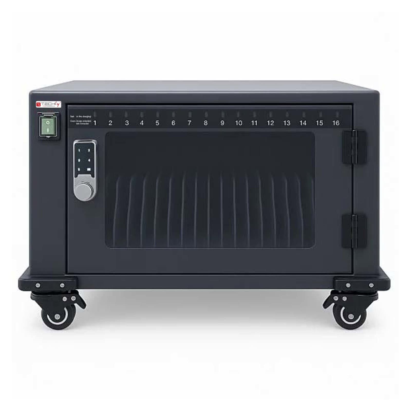 Carrello Stazione di Ricarica Ventilato per 16 Dispositivi USB-C - Techly Professional I-CABINET-16DUCTY