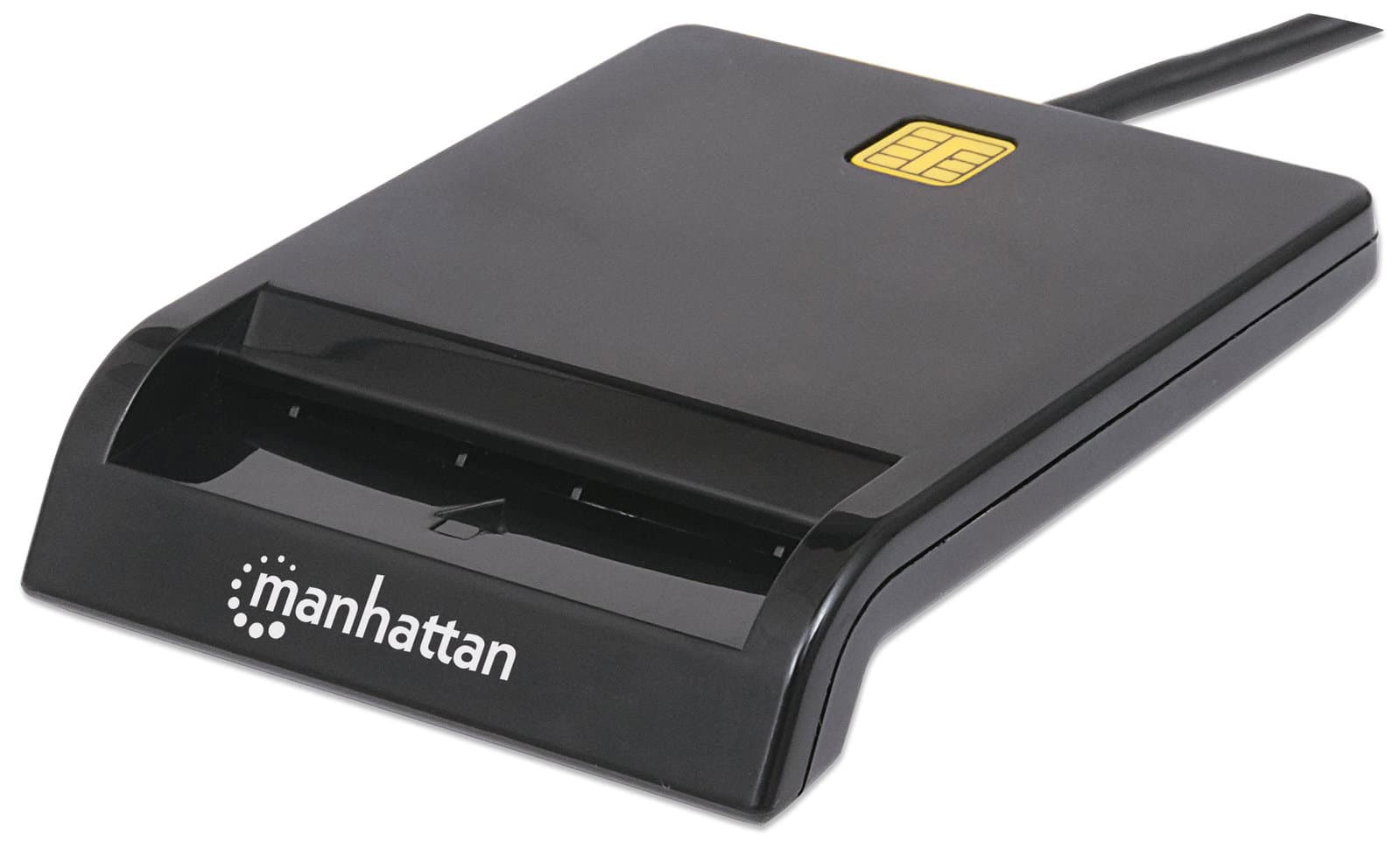 Lettore/scrittore smart card USB compatto nero - Manhattan I-CARD CAM-USB2MH