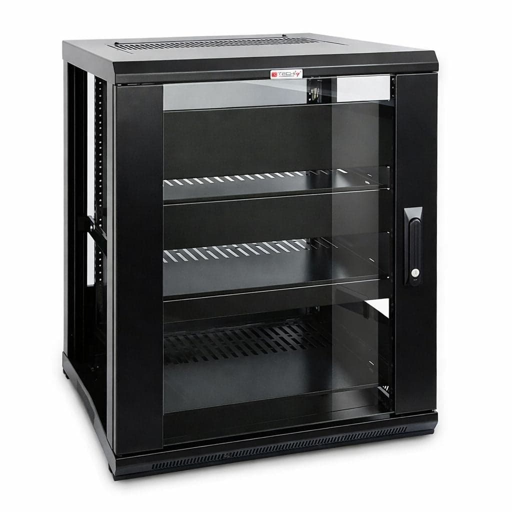 Armadio Rack 19" 600x600 15U per Audio Video Nero - Techly Professional I-CASE AV-2115BKTY