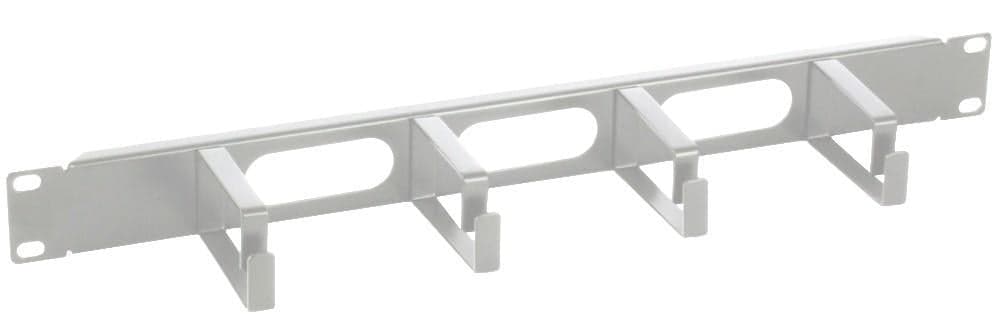 Pannello Passacavi 4 Anelli Lunghi 3 Fori 1U Grigio - Intellinet I-CASE CABLE-2 rack 19"