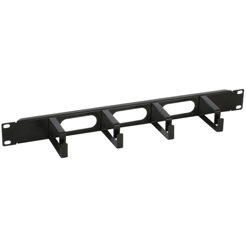 Pannello passacavi 4 anelli lunghi 3 fori 1U nero - Intellinet I-CASE CABLE-2BK