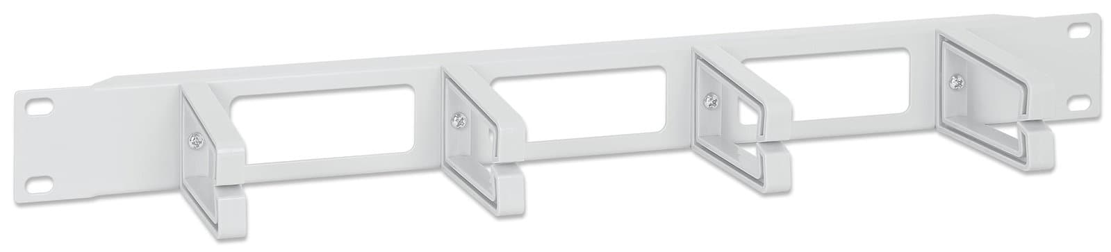Pannello Passacavi 19" 4 Anelli in Plastica 1U Grigio - Intellinet I-CASE CABLE-2PG