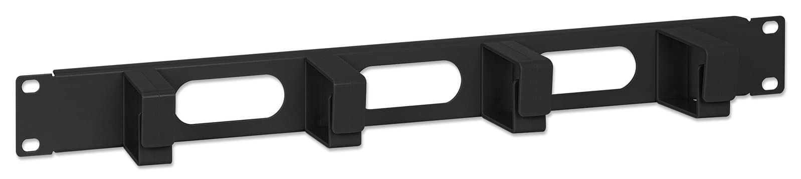 Pannello Passacavi 4 Anelli Corti 3 Fori 1U Nero - Intellinet I-CASE CABLE-BKP