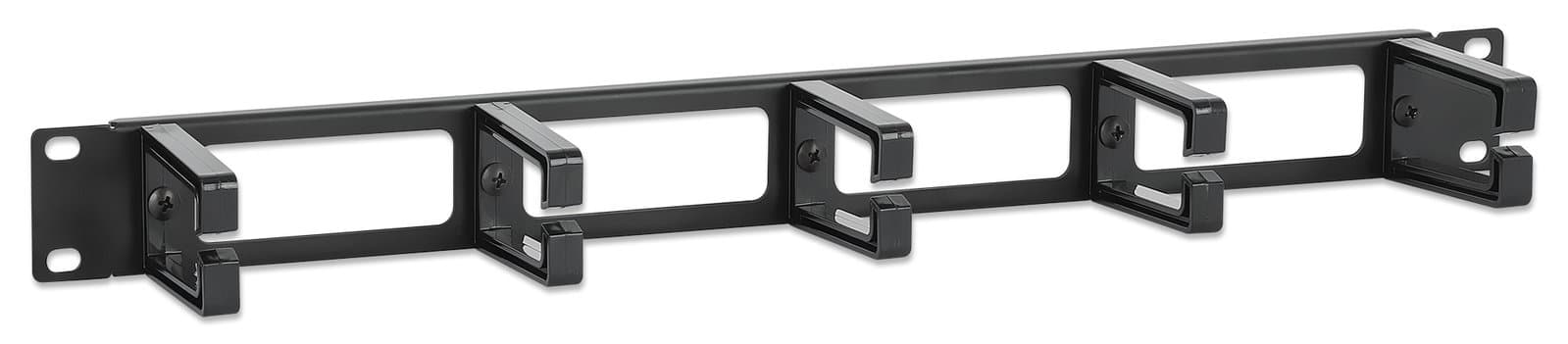 Pannello Passacavi 19" 5 Anelli in Plastica 1U Nero - Intellinet I-CASE CABLE-BKP5