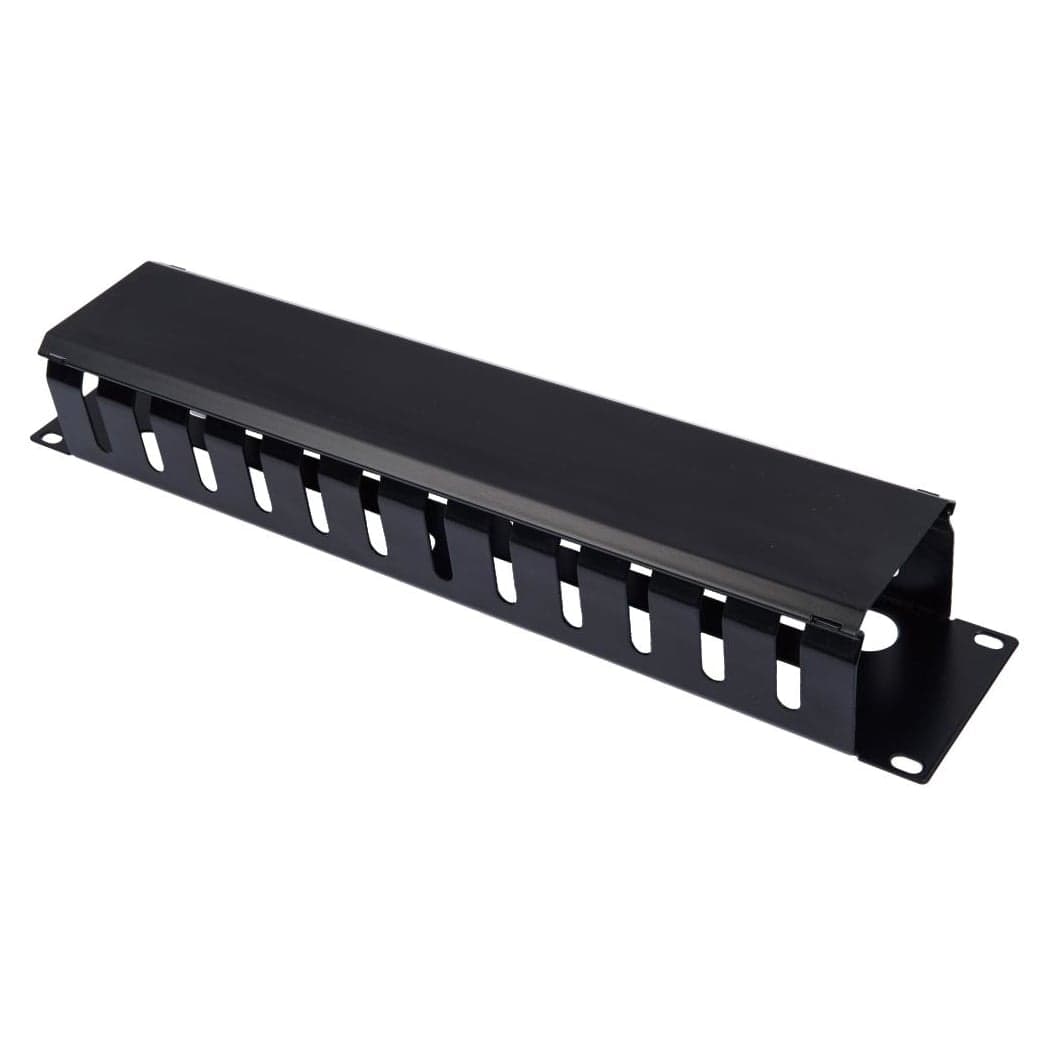Pannello Passacavi 19" 2U con Coperchio Nero - Techly Professional I-CASE CABLE-FRE2