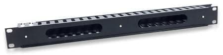 Pannello passacavi 19" 1U con coperchio nero - Intellinet I-CASE CABLE-PL