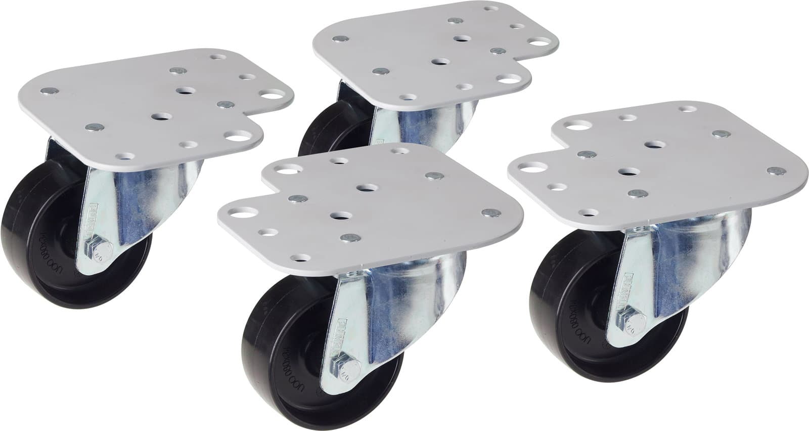 Kit 4 Ruote per Armadi con Piastre per Montaggio Simultaneo Piedini - Intellinet I-CASE CASTORP-ZC