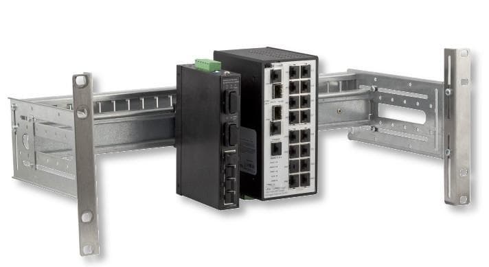 Supporto Guida DIN 4U per Rack 19'' Grigio - I-CASE DIN-4