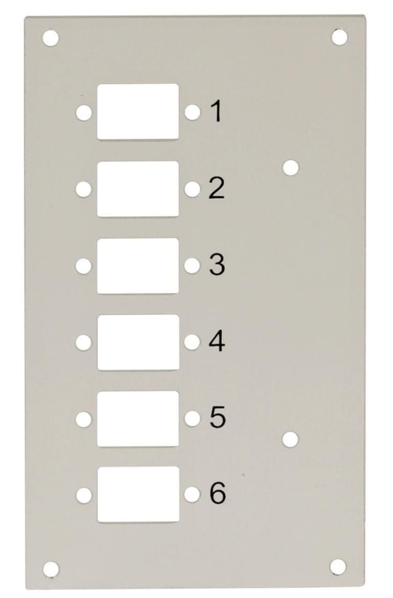 Pannello Frontale 6 Connessioni SC-Simplex per Box Ottico - Techly Professional I-CASE DIN-SPL6SCST