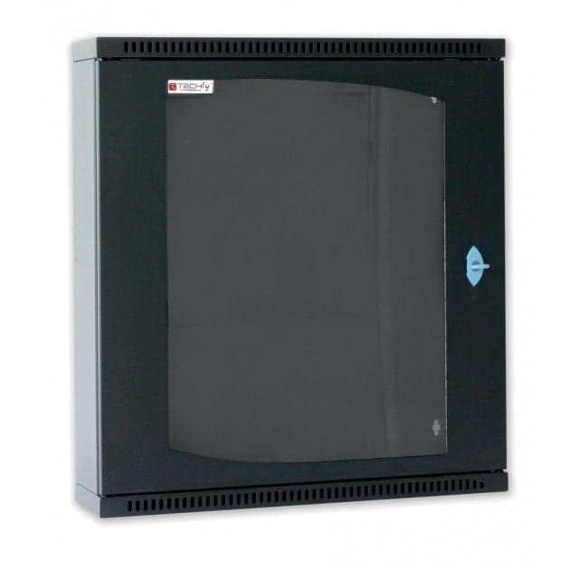 Armadio Rack 19" Flat a muro 6U prof. 15 cm sezione unica Nero - Techly Professional I-CASE EC-0615BK
