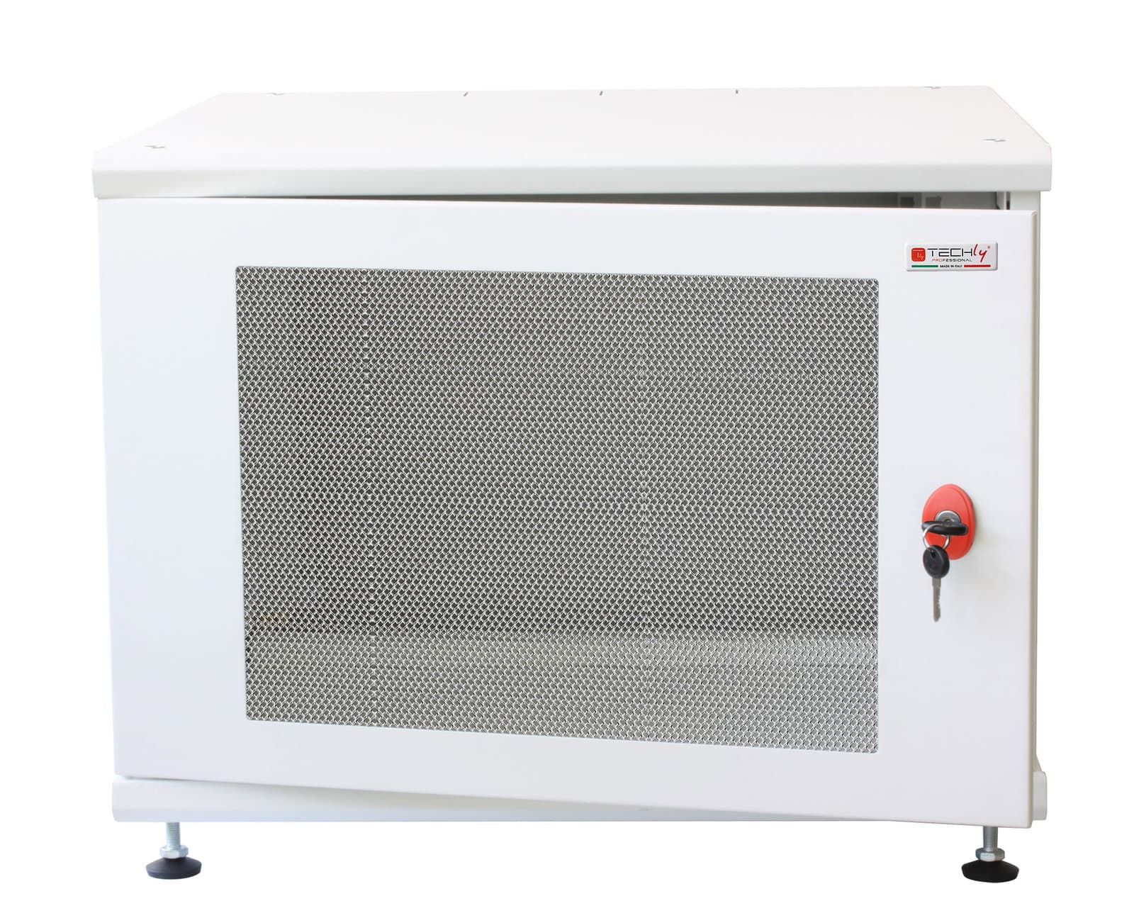 Armadio Rack 19" 8U P600mm per Accumulatori Fotovoltaico Bianco - Techly Professional I-CASE EE-2008WH6
